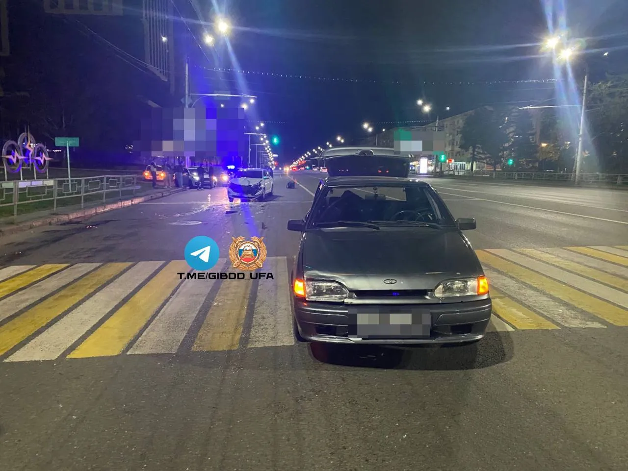 В Уфе столкнулись два автомобиля на проспекте Октября